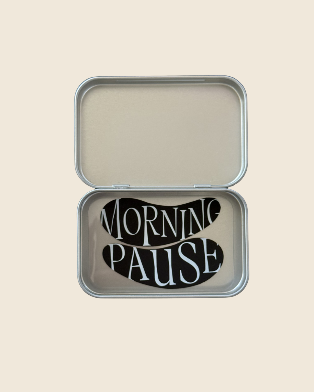 Radiant every Morning eye patches in metal tin